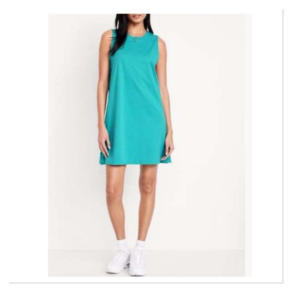 OLD NAVY Sleeveless Mini TShirt Teal Dress